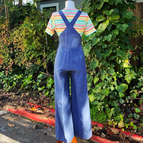 1970s Does 1940s Denim Bib Overalls - Picture 5 of 8